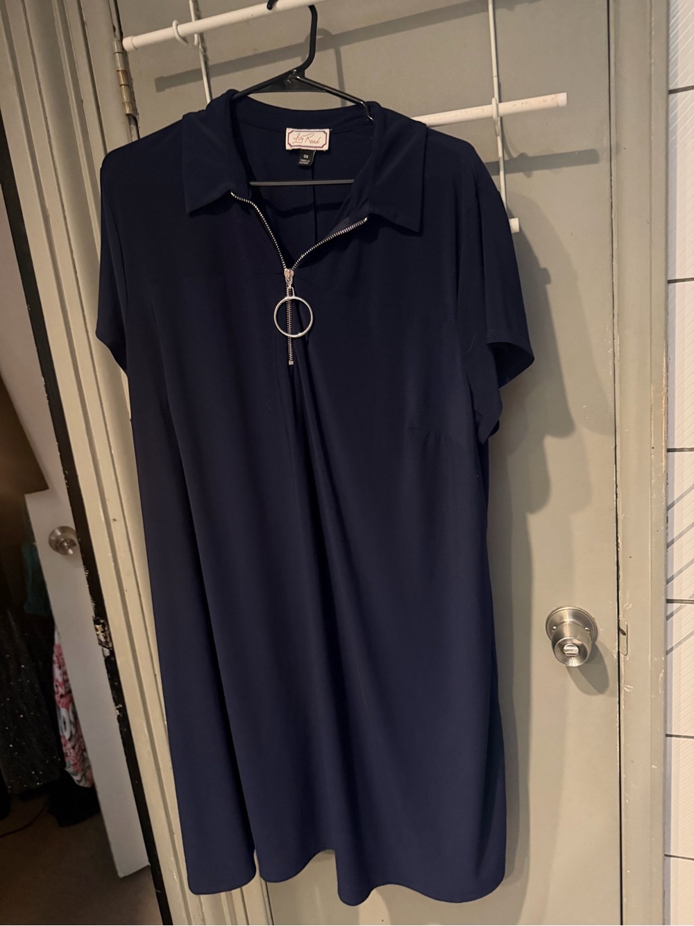 Ivy Road Navy Zip-Front Polo Dress or can be used a cover-up